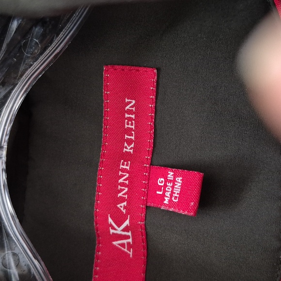 ANNE KLEIN Goose Down Puffer Trench With Racoon Fur Trim Largr - Picture 3 of 7